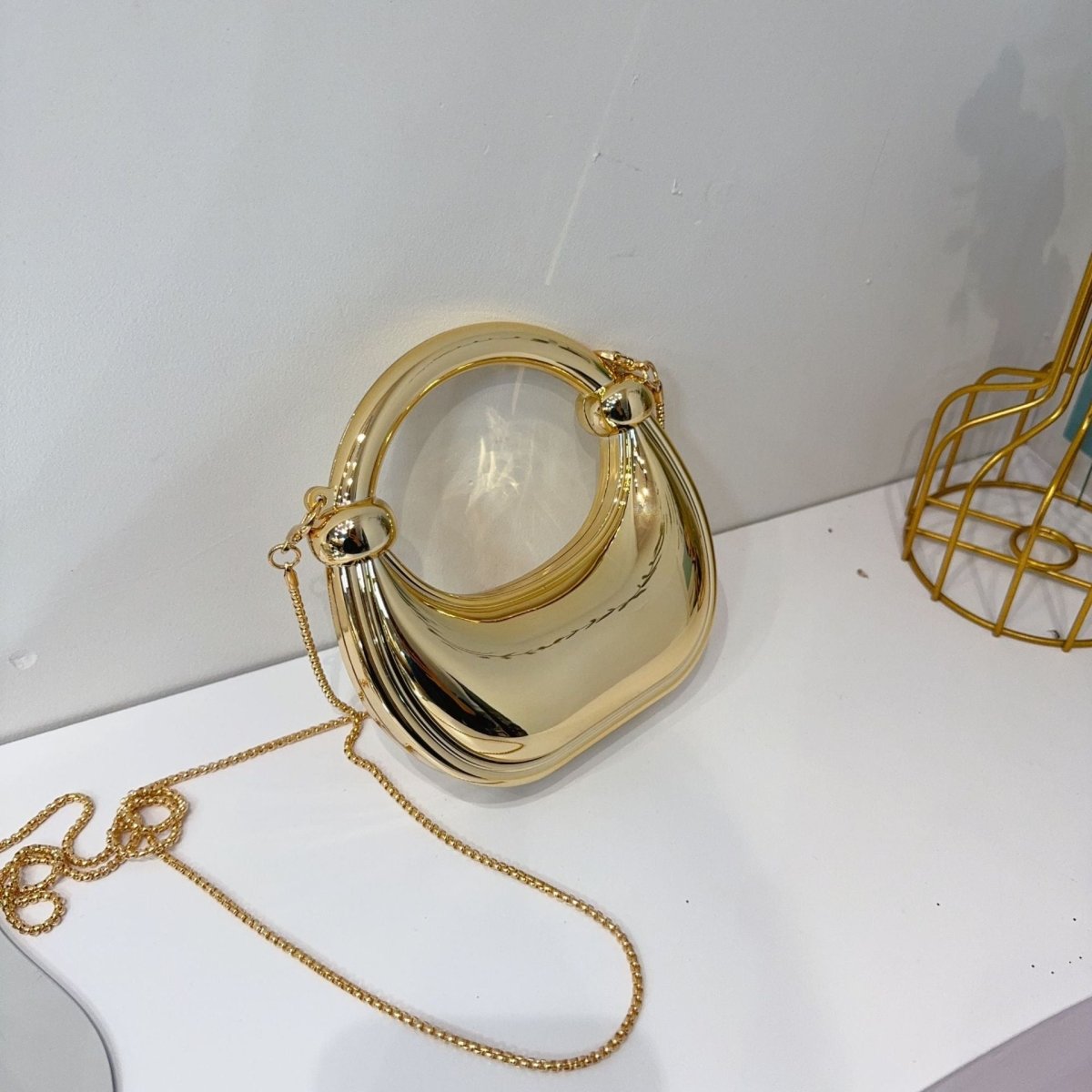 Mariam's Collection Mini Acrylic Crescent Bag Versatile Stylish Clutch Bag (MAC336) — detail shot 6