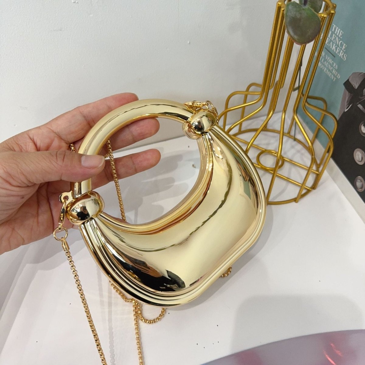 Mariam's Collection Mini Acrylic Crescent Bag Versatile Stylish Clutch Bag (MAC336) — feature highlight