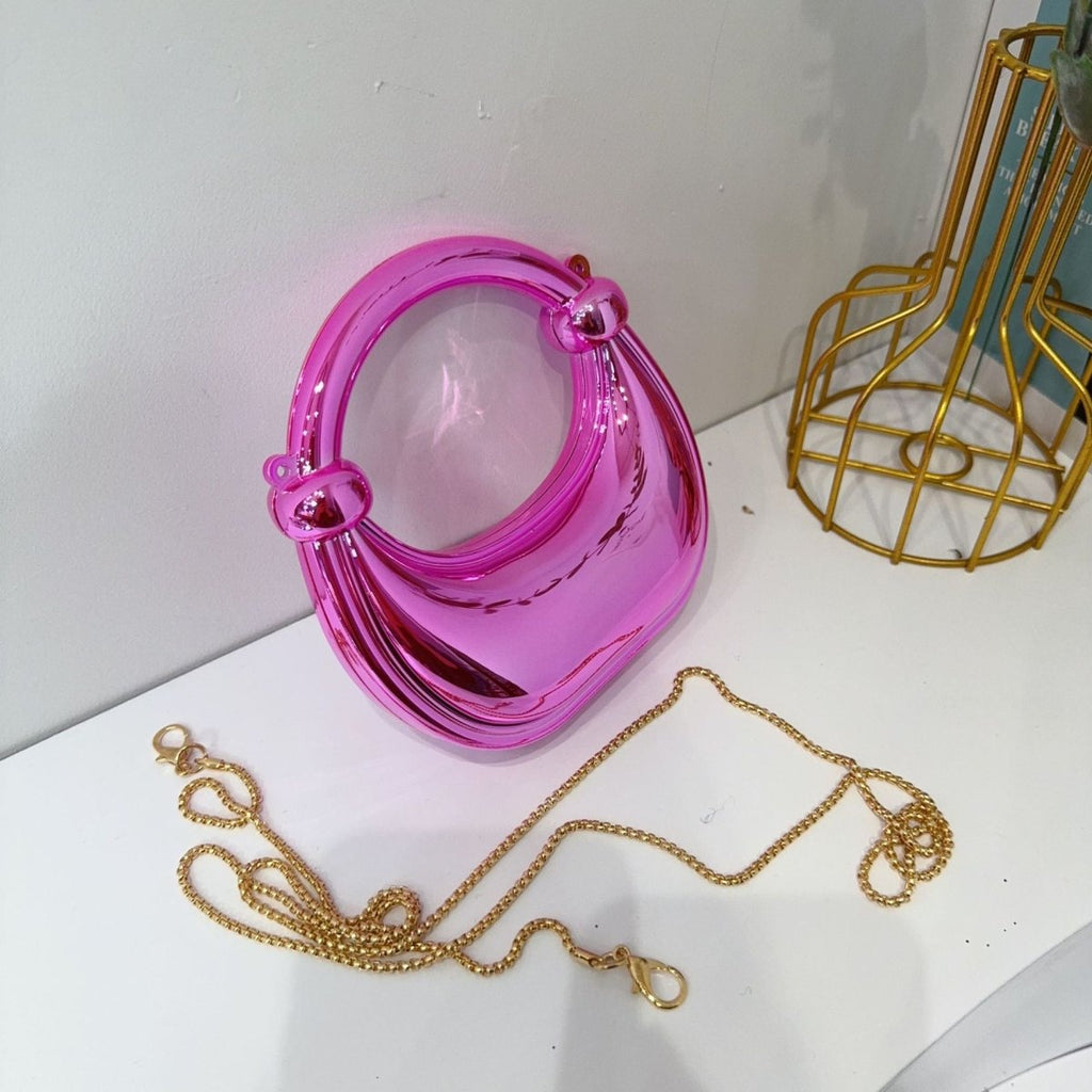 Mariam's Collection Mini Acrylic Crescent Bag Versatile Stylish Clutch Bag (MAC336) — detail shot 9