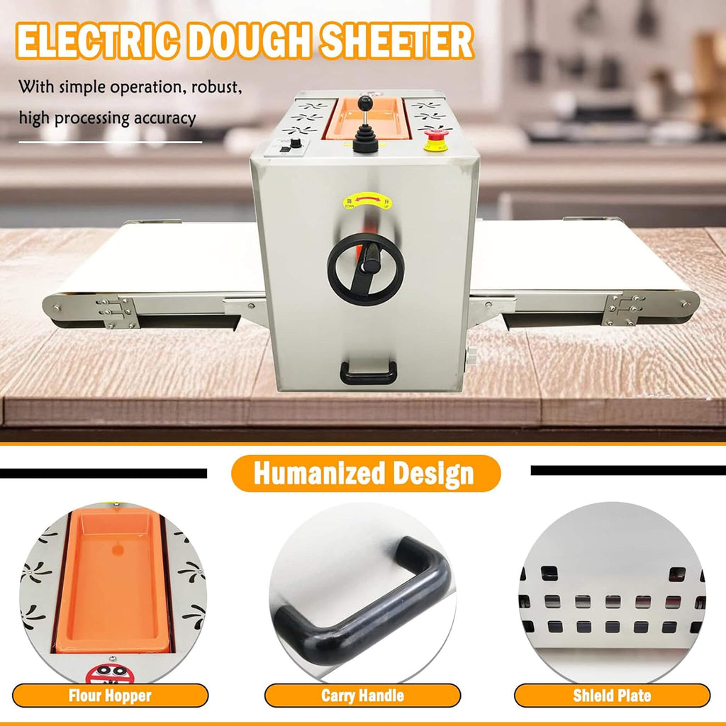 Mini Reversible Stainless Steel Commercial Pastry Pizza Dough Roller Sheeter (SAK92751) – SAKSBY WHOLESALE, view 4
