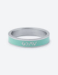Elevated Faith Mint Enamel Highs and Lows Ring — main product shot