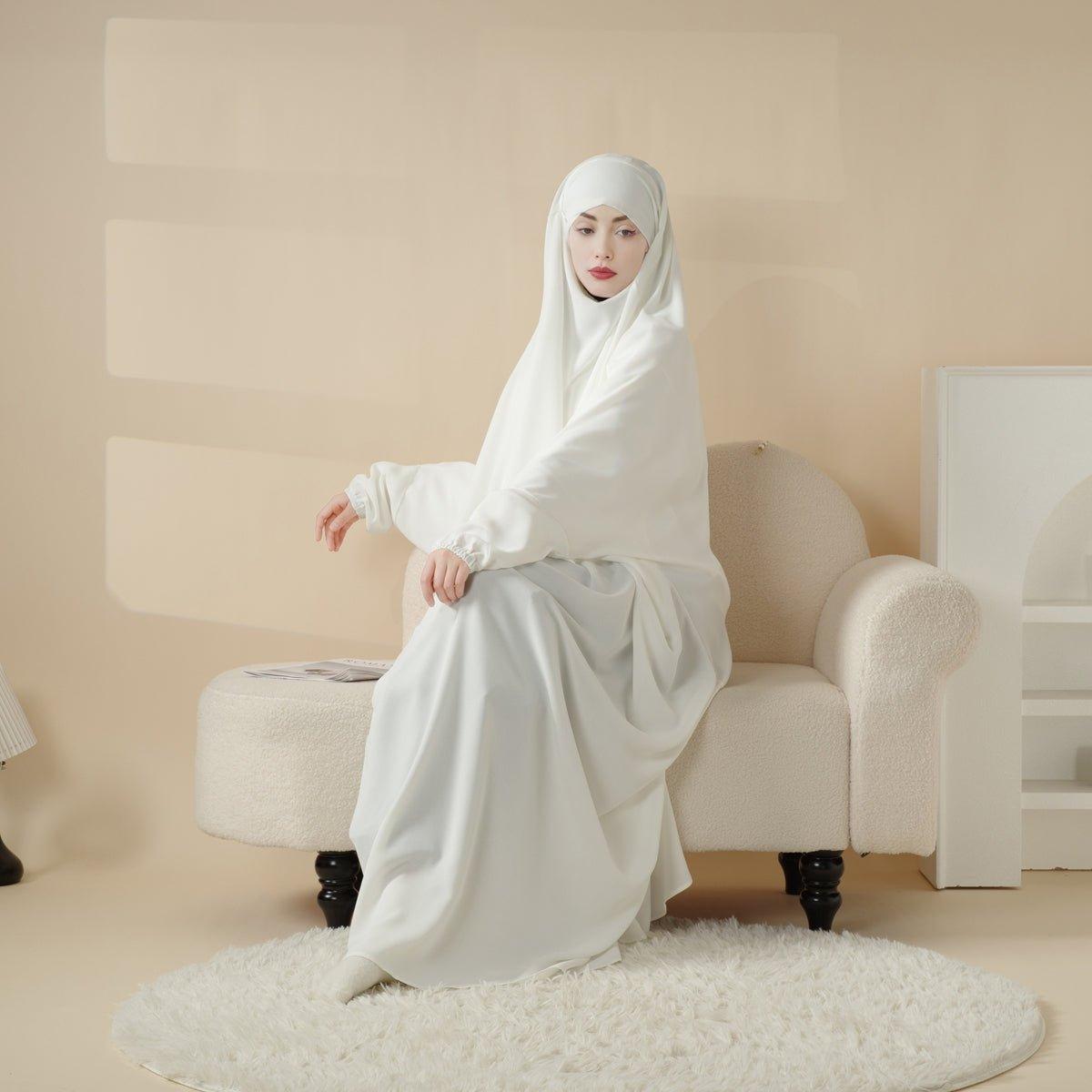 Mariam's Collection Viscose Niqab Attached 1-Piece Plain Jilbab (MJ005) — detail shot 9