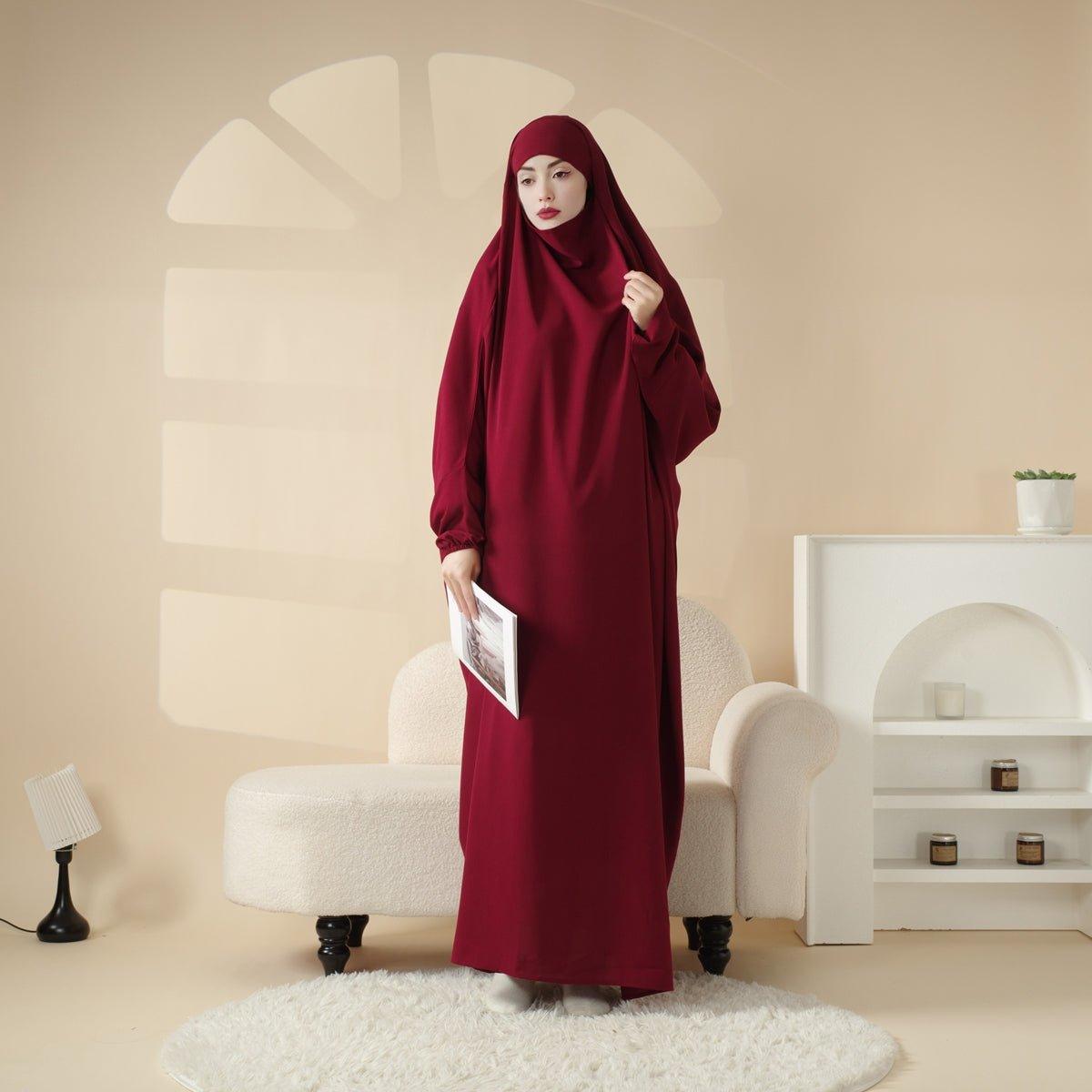 Mariam's Collection Viscose Niqab Attached 1-Piece Plain Jilbab (MJ005) — detail shot 8