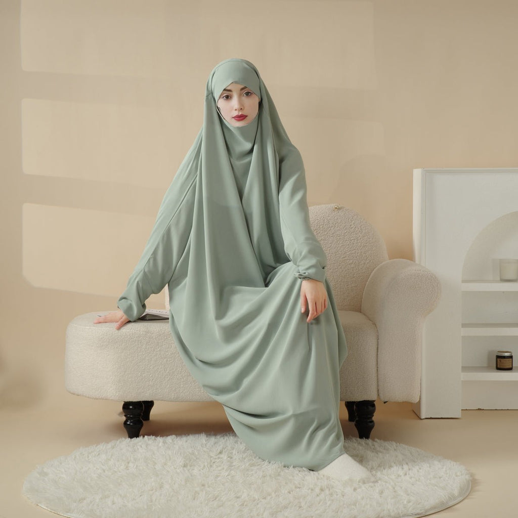Mariam's Collection Viscose Niqab Attached 1-Piece Plain Jilbab (MJ005) — detail shot 10
