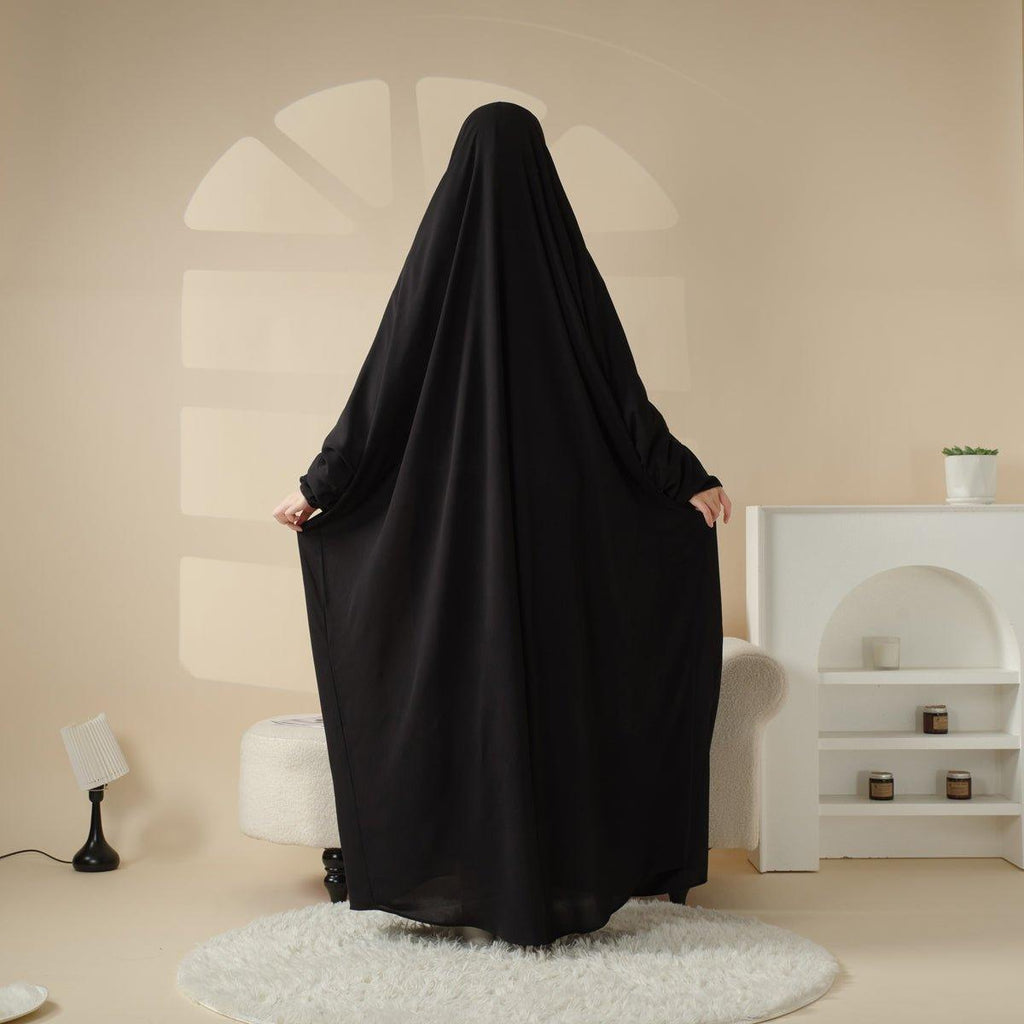 Mariam's Collection Viscose Niqab Attached 1-Piece Plain Jilbab (MJ005) — lifestyle worn / used context
