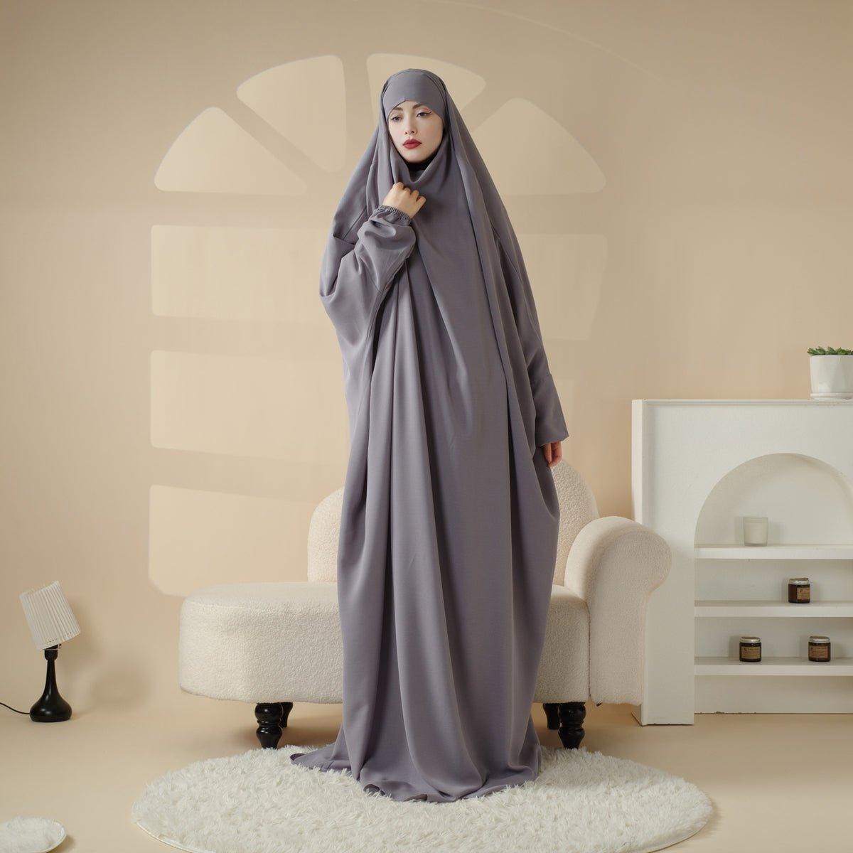 Mariam's Collection Mariam's Collection MJ0055 Viscose Niqab Attached 1-Piece Jilbab — lifestyle worn / used context