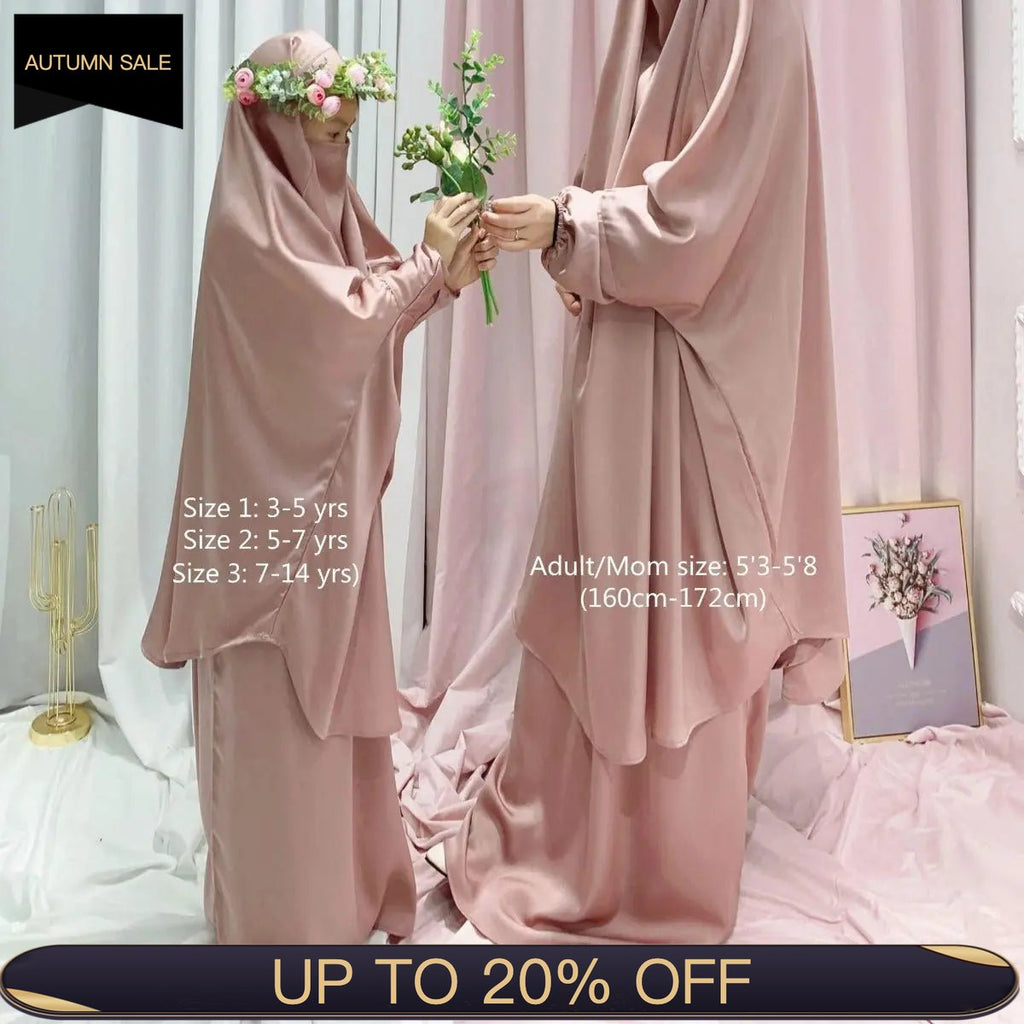 Mariam's Collection Mariam's Collection MJ008  Nida Fabric 2-Piece Set Jilbab — construction detail