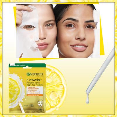 Garnier Vitamin C Brightening Sheet Face Mask for All Skin Types - Nourishing, Hydrating, and Brightening Skincare