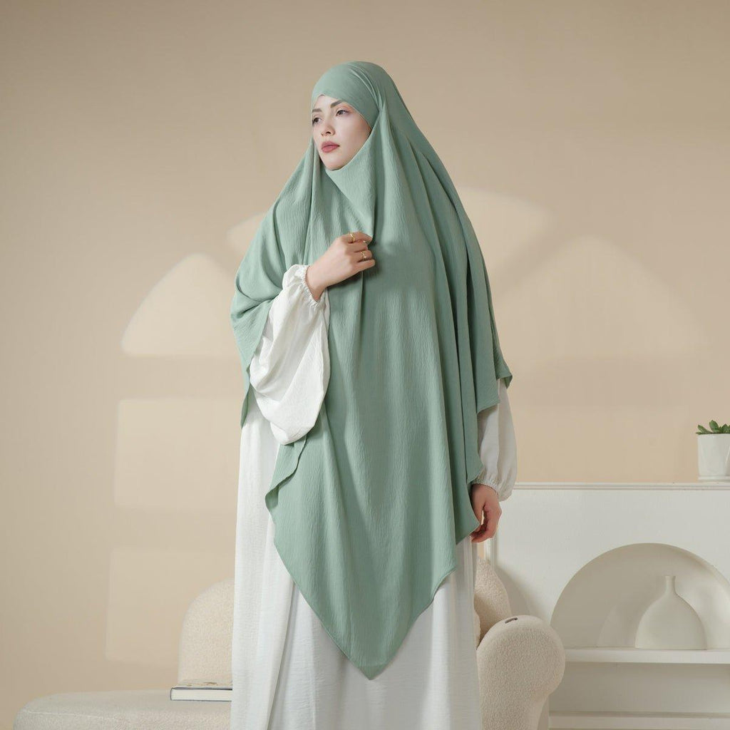 Mariam's Collection MK005 Crepe One Layer Khimar — detail shot 10