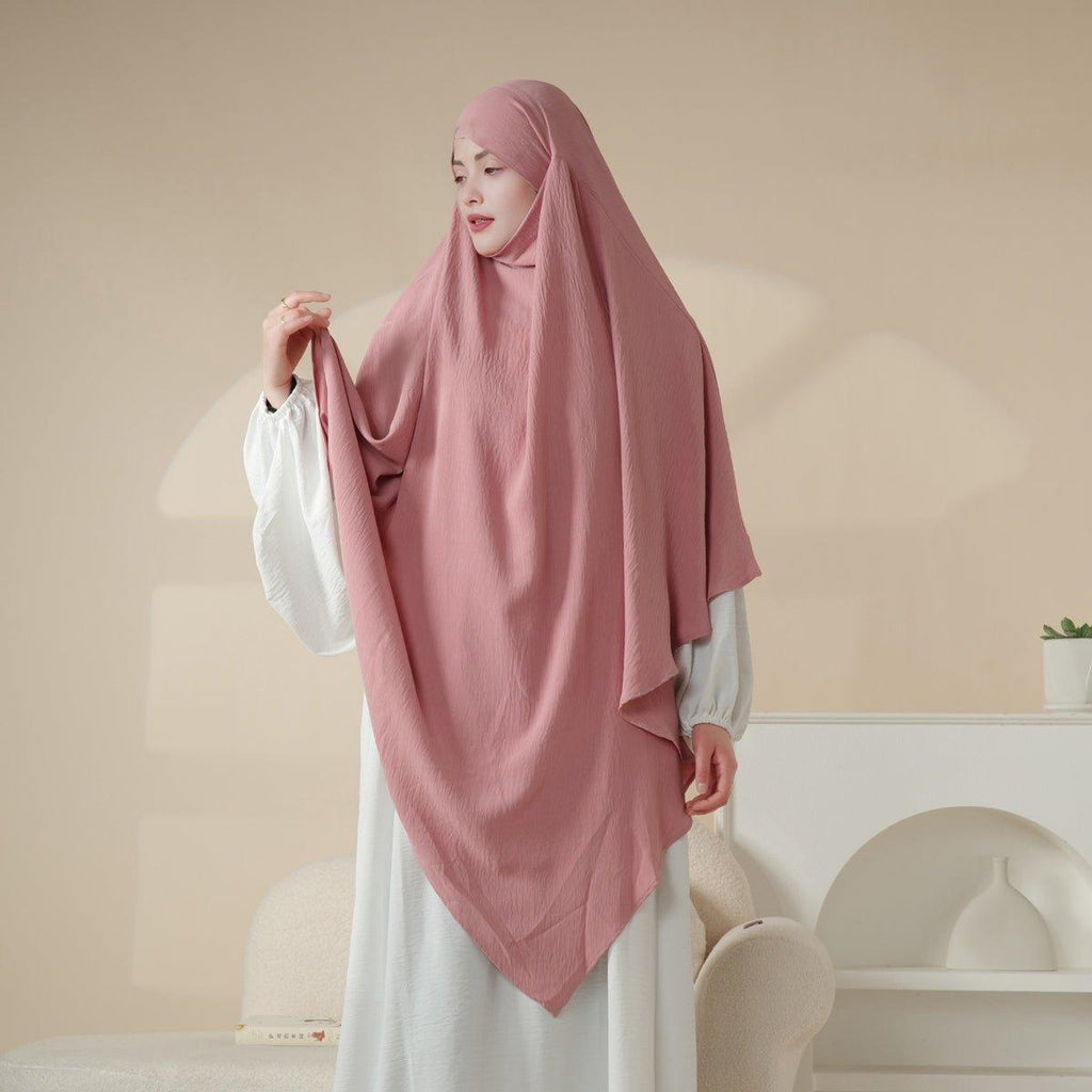 Mariam's Collection MK005 Crepe One Layer Khimar — feature highlight