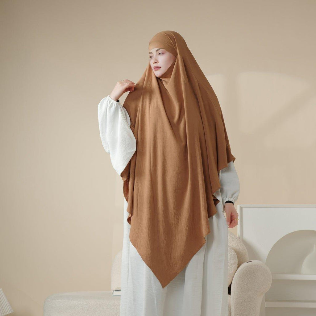Mariam's Collection MK005 Crepe One Layer Khimar — lifestyle worn / used context