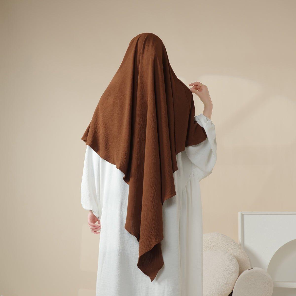 Mariam's Collection MK005 Crepe One Layer Khimar — detail shot 6