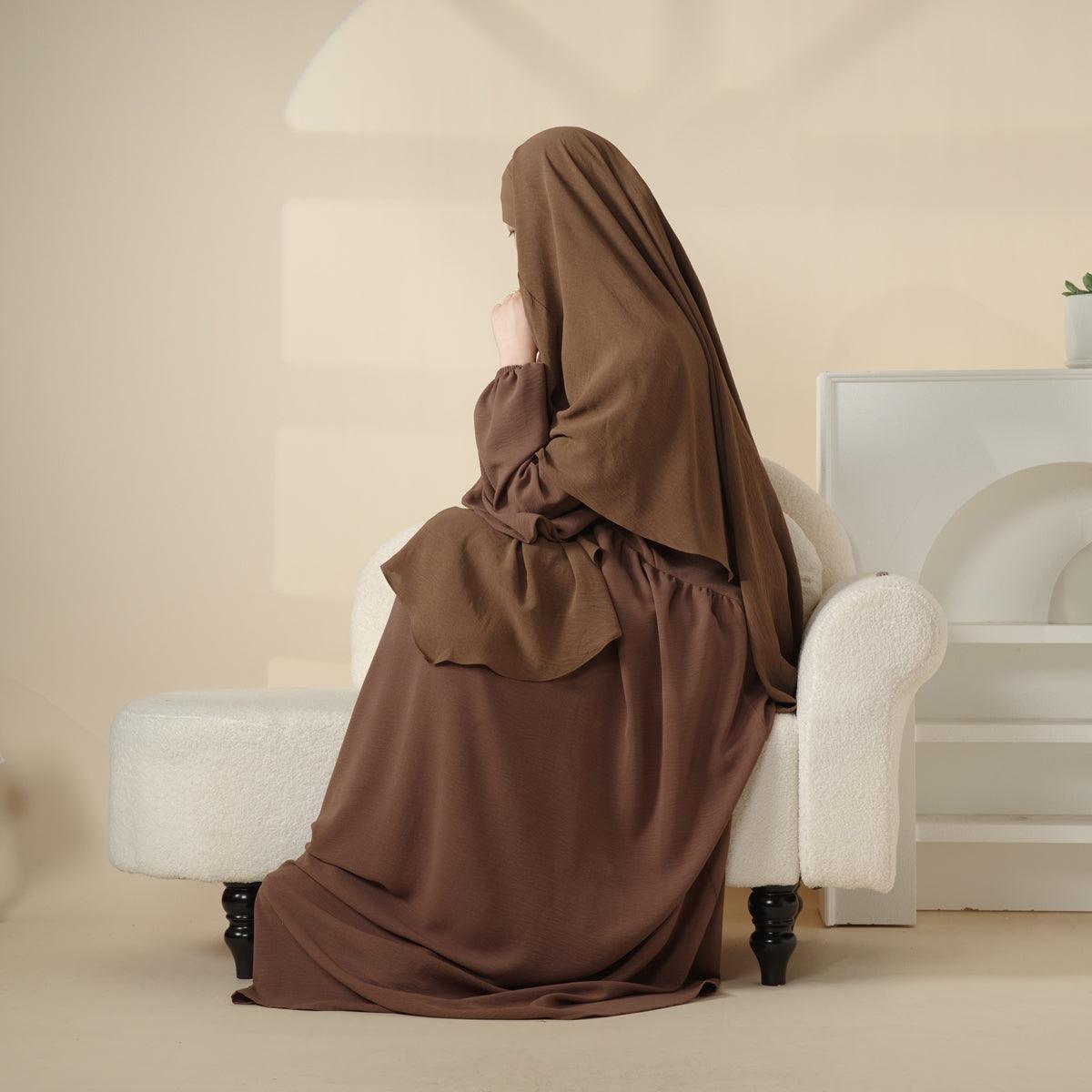 Mariam's Collection Elegant 2-Piece Crepe Abaya & Khimar Set (MK008) — detail shot 6