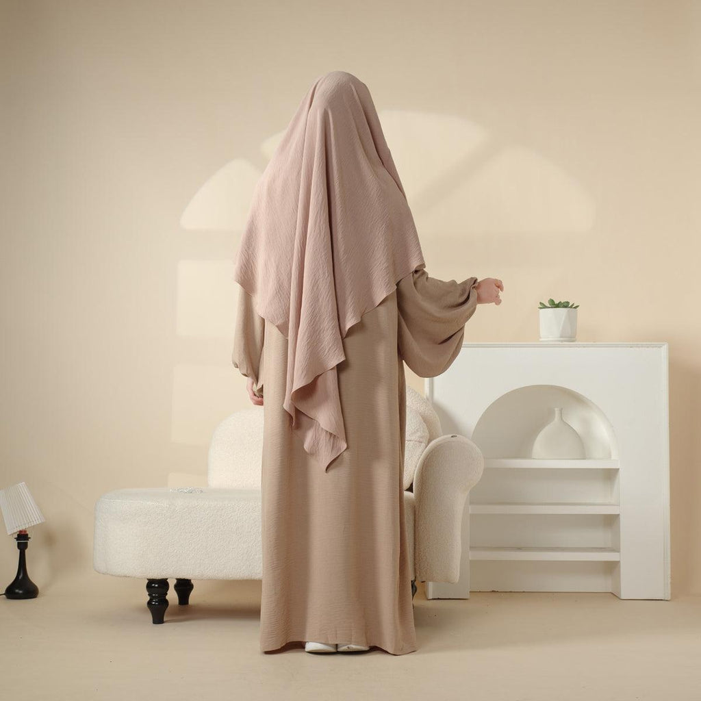 Mariam's Collection Mariam's Collection Elegant 2-Piece Crepe Abaya & Khimar Set (MK008) — alternative angle