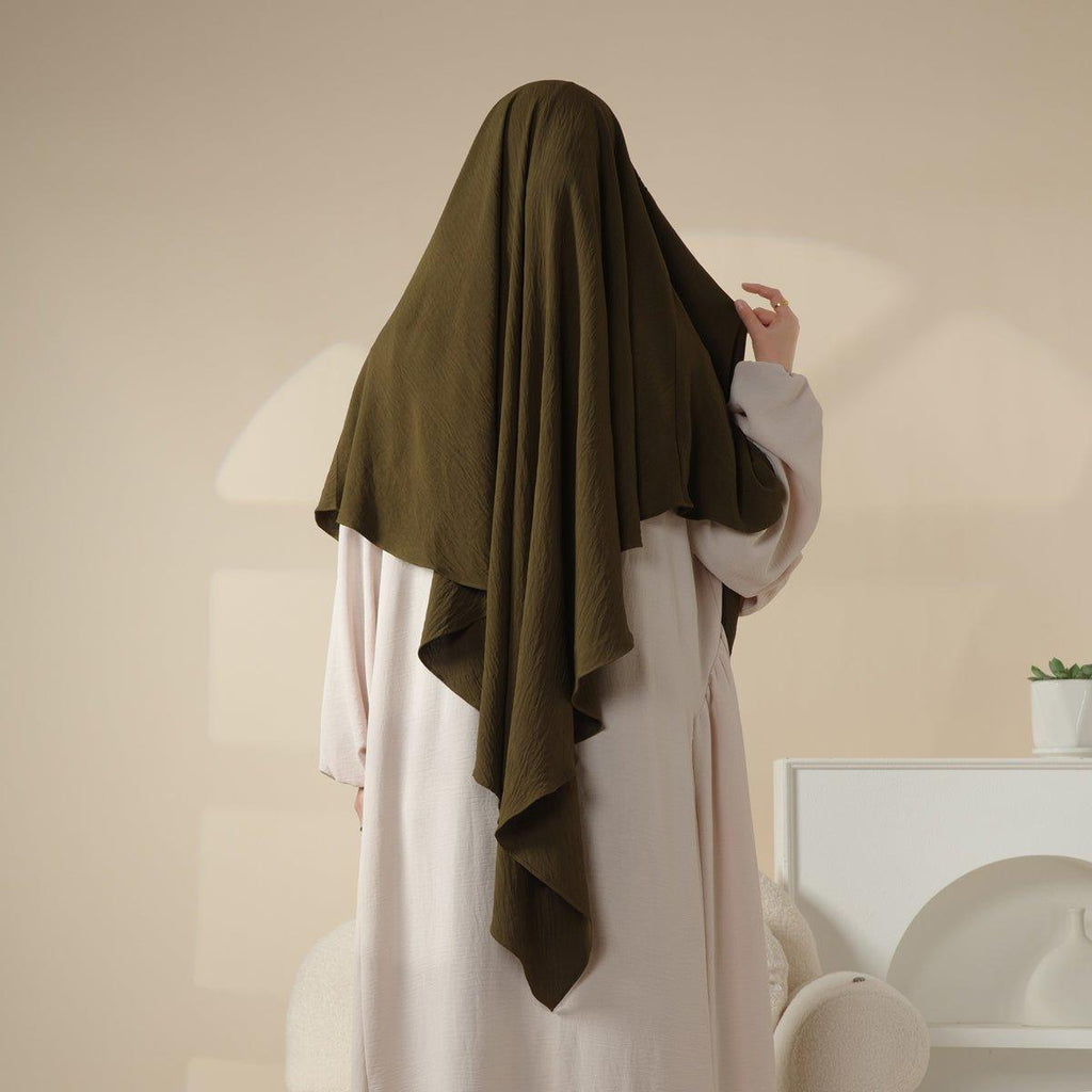 Mariam's Collection New Crepe 1-Layer Khimar | Soft Crepe Material Khimar (MK009) — main product shot