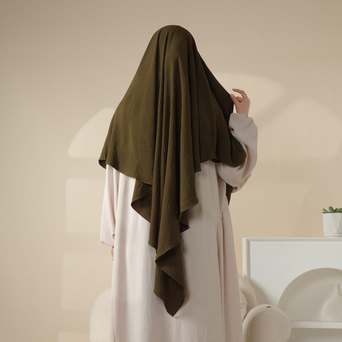 Mariam's Collection New Crepe 1-Layer Khimar | Soft Crepe Material Khimar (MK009) — main product shot