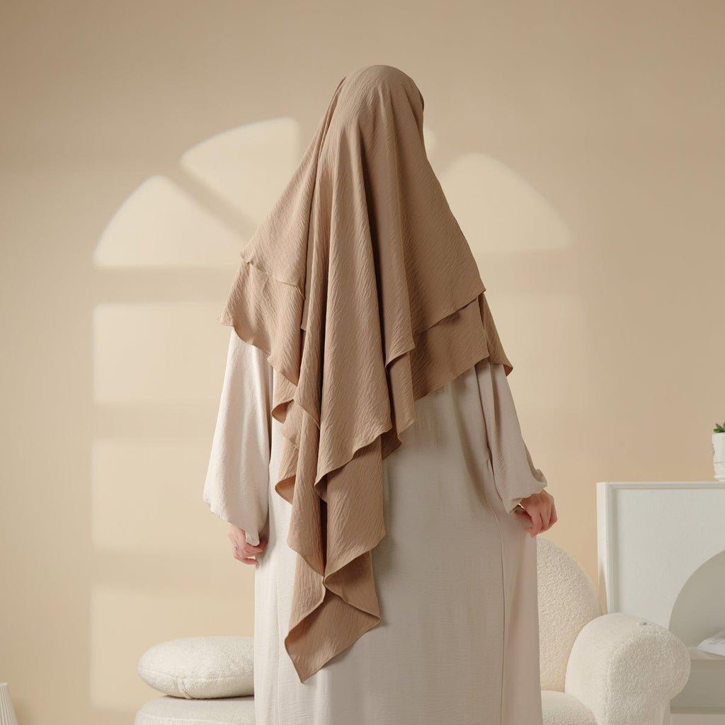 Mariam's Collection New Two-Layer Crepe Khimar (MK010) — main product shot