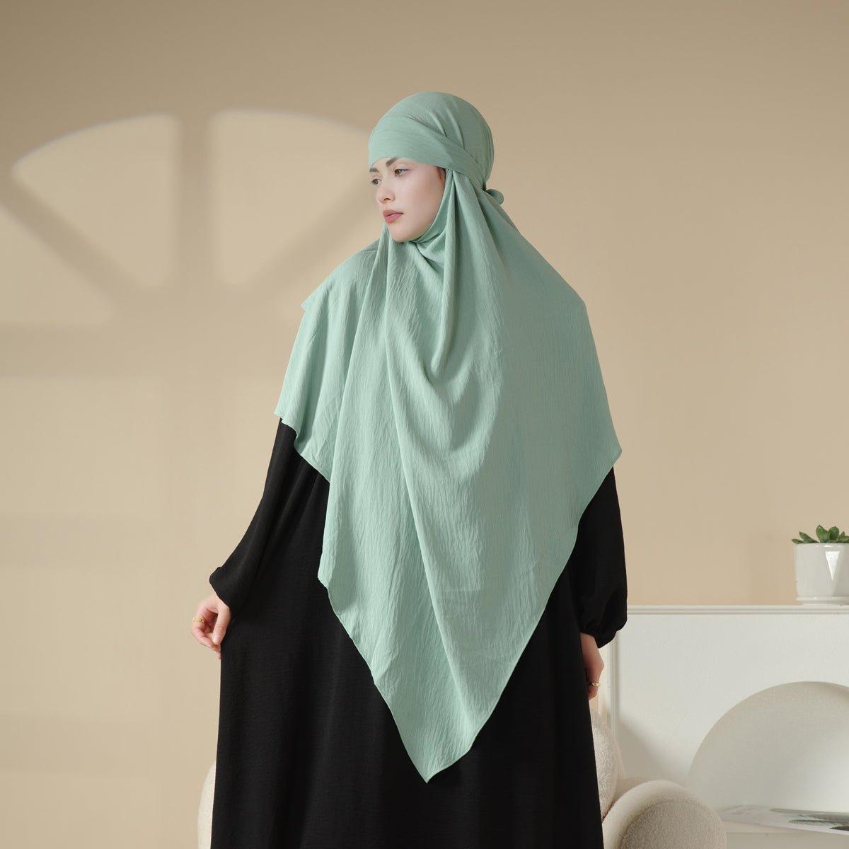 Mariam's Collection Mariam's Collection MK011  Stunning Two-Layer Crepe Khimar — feature highlight