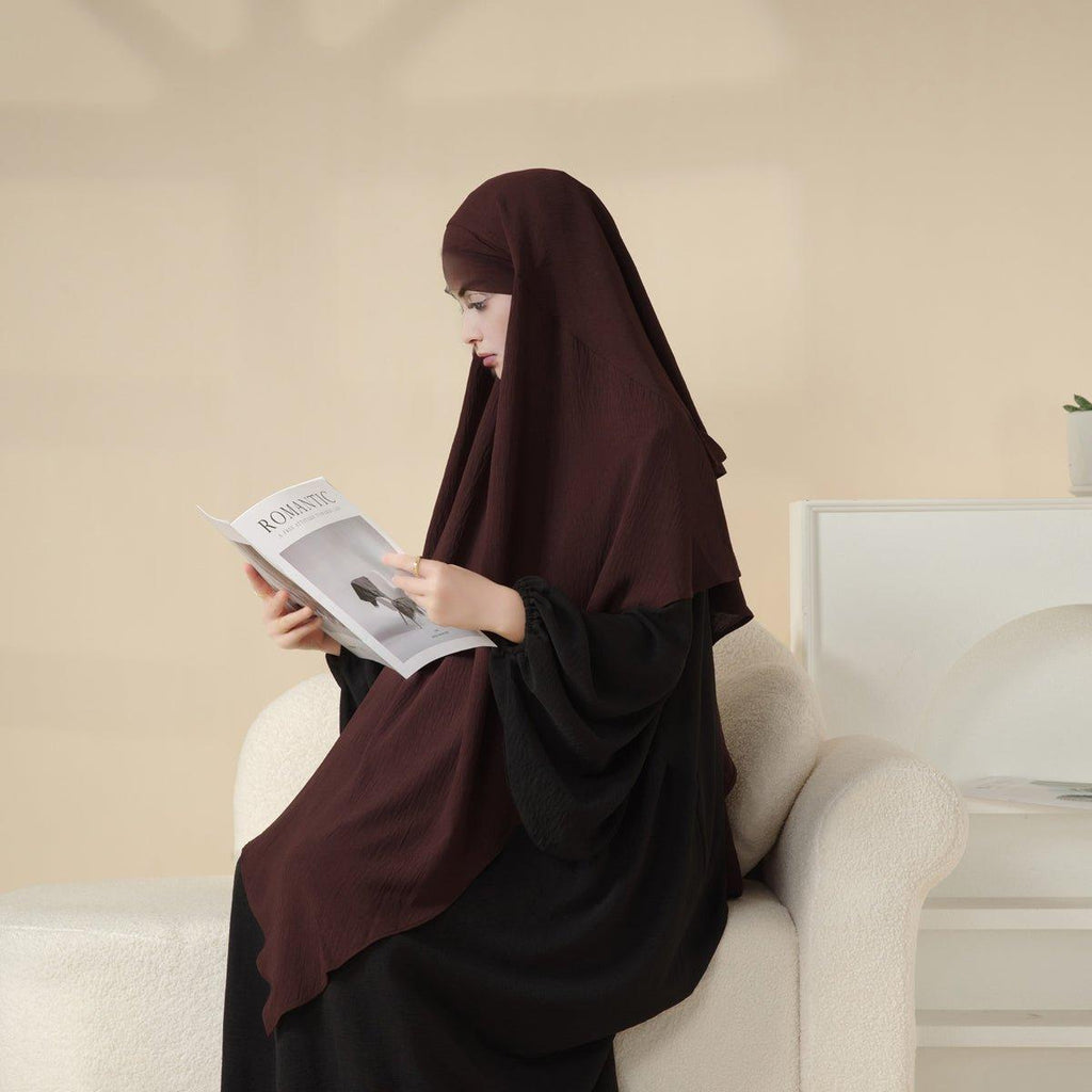 Mariam's Collection MK011  Stunning Two-Layer Crepe Khimar — product category context