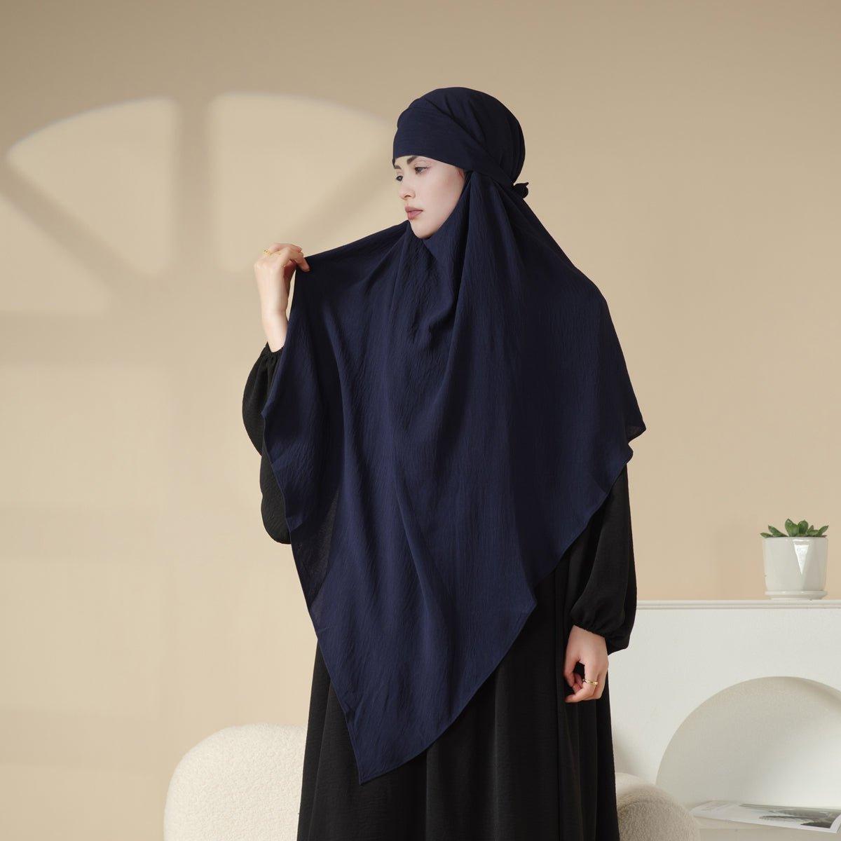Mariam's Collection MK011  Stunning Two-Layer Crepe Khimar — detail shot 9