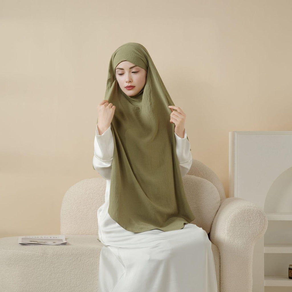 Mariam's Collection Comfort Crepe One Layer Khimar (MK014) — detail shot 6