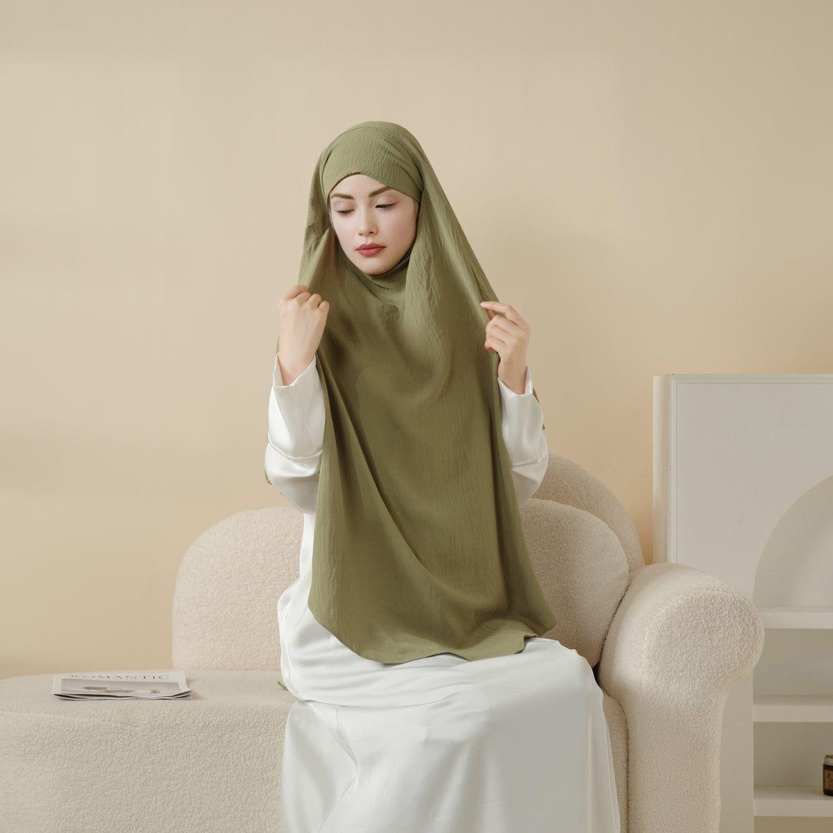 Mariam's Collection Comfort Crepe One Layer Khimar (MK014) — detail shot 6