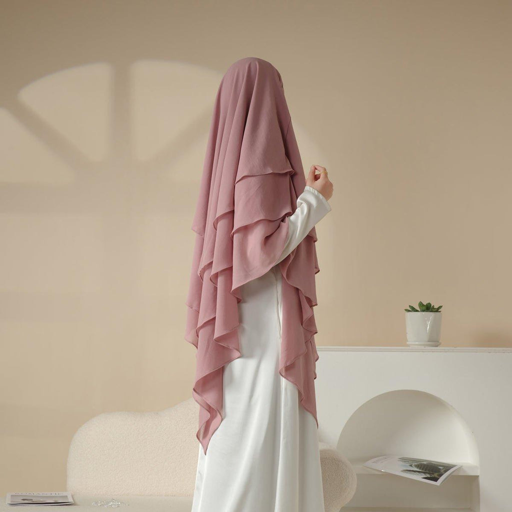 Mariam's Collection Mariam's Collection MK017 Scarf 3-Layer Long Khimar — detail shot 8