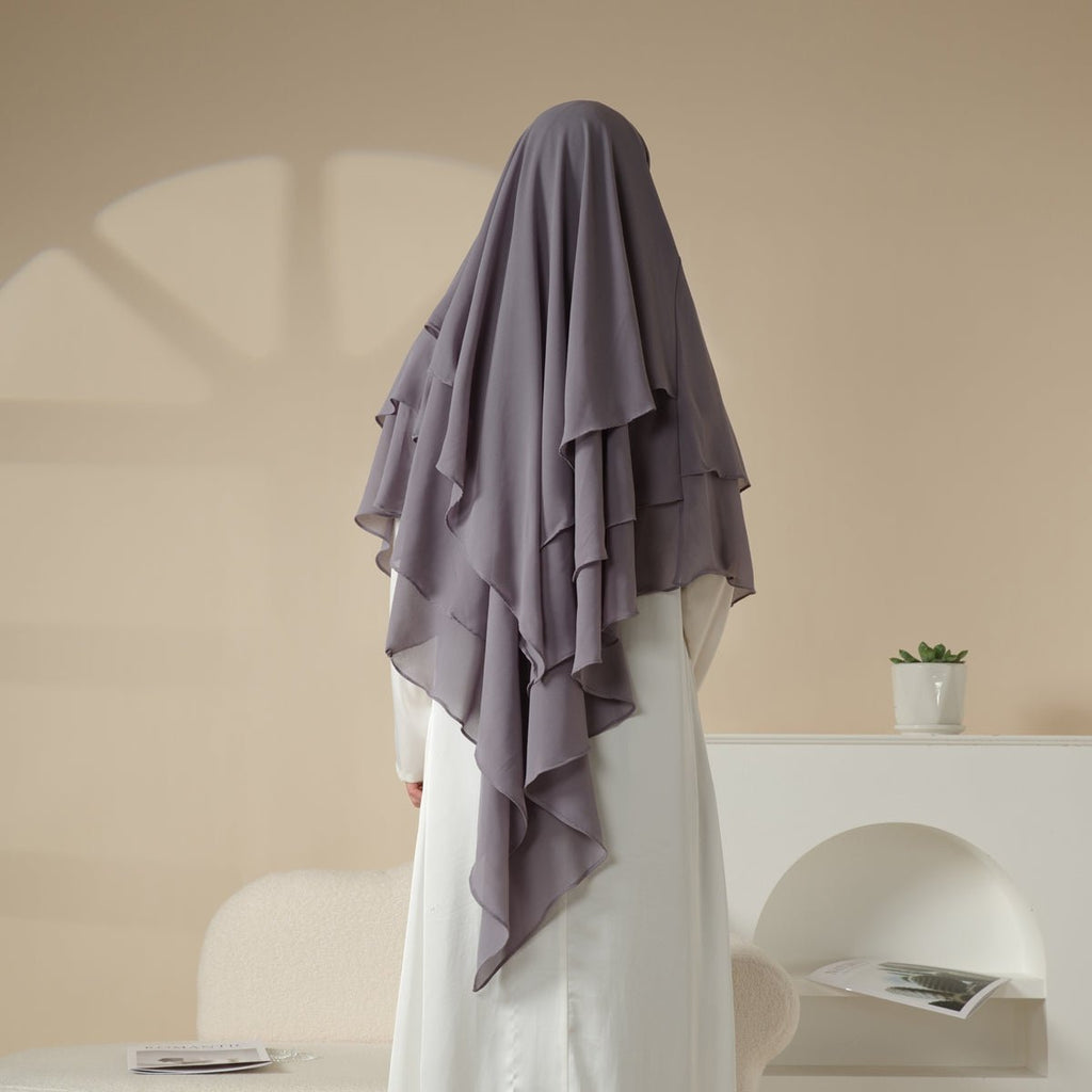Mariam's Collection MK017 Scarf 3-Layer Long Khimar — comparison shot