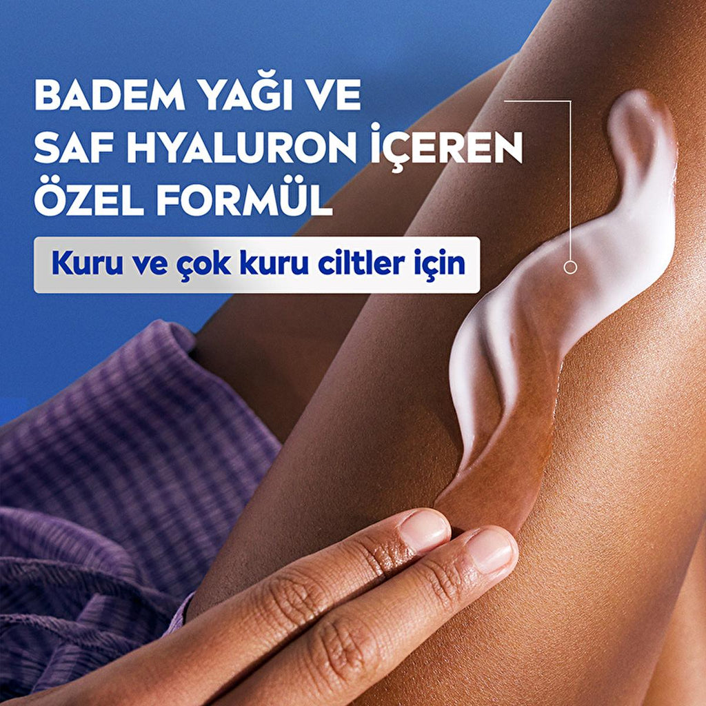 Nivea Body Moisturizer - 72 Hour Hydration for Dry Skin, Rich in E Vitamin and Almond Oil