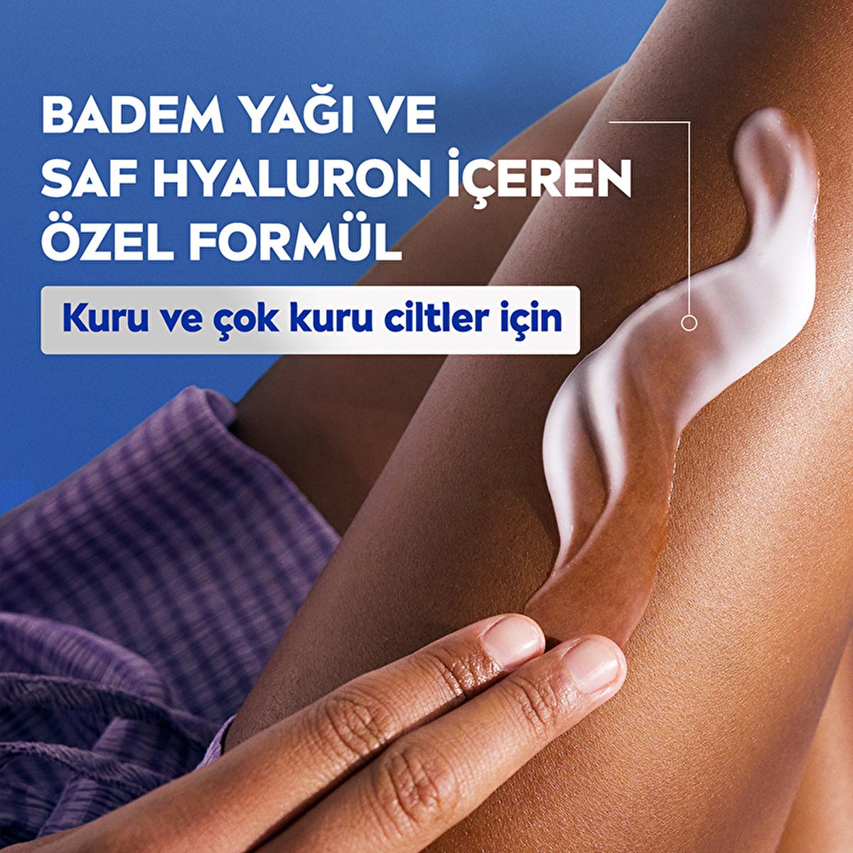 Nivea Body Moisturizer - 72 Hour Hydration for Dry Skin, Rich in E Vitamin and Almond Oil