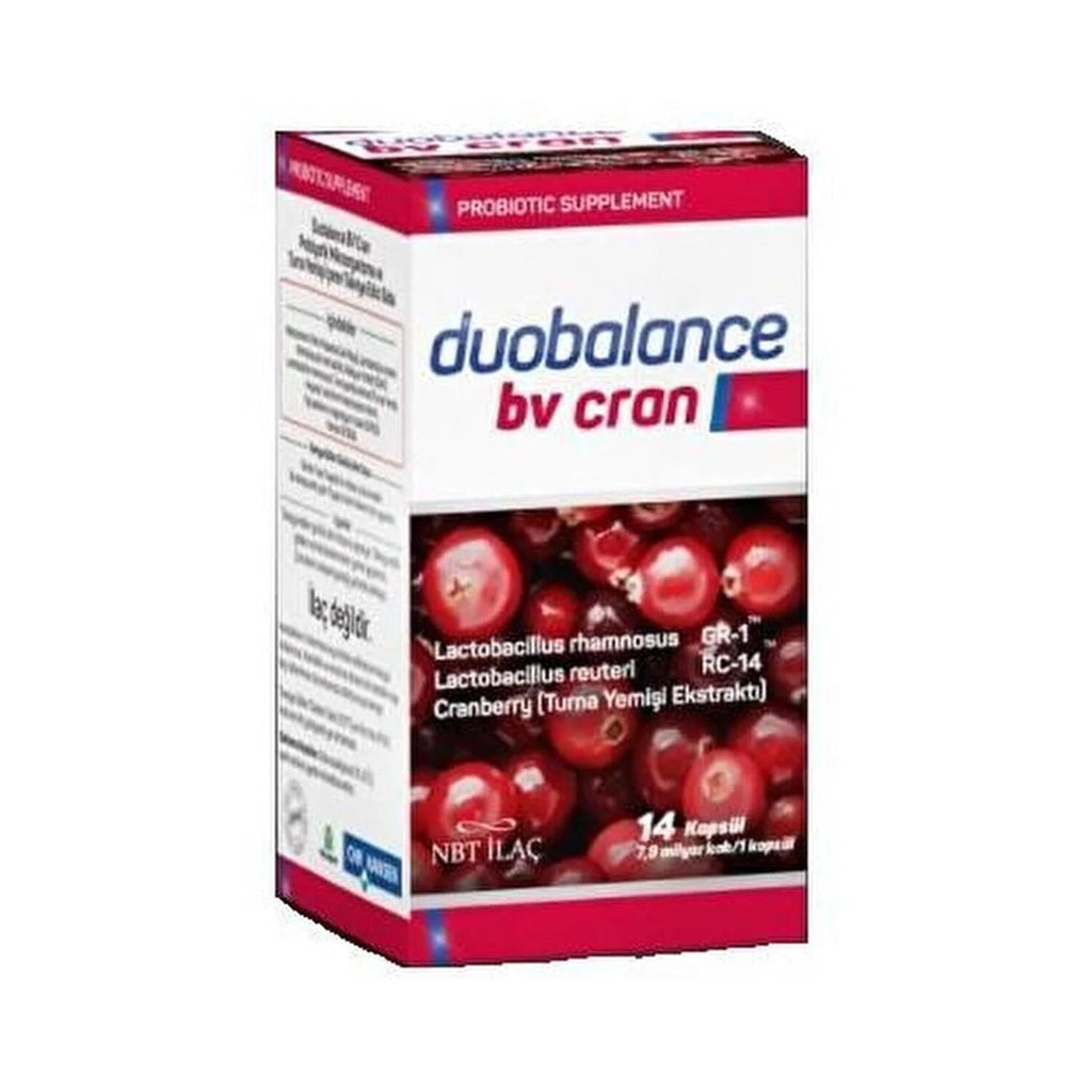 NBTLife Duobalance BV Cran 14 KapsŸl - Cranberry and Probiotic Supplement for Urinary Tract Health Support