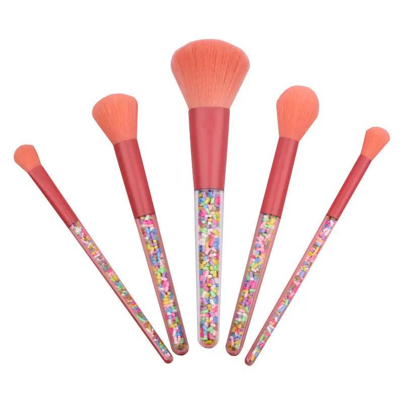Mariam's Collection Mariam's Collection MMU026 makeup brushes set in candy color — main product shot