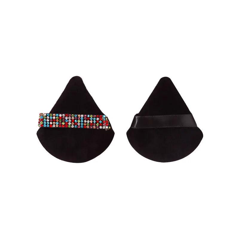 Mariam's Collection Mariam's Collection MMU027 Soft Triangle Powder Puffs for Face Powder — lifestyle worn / used context