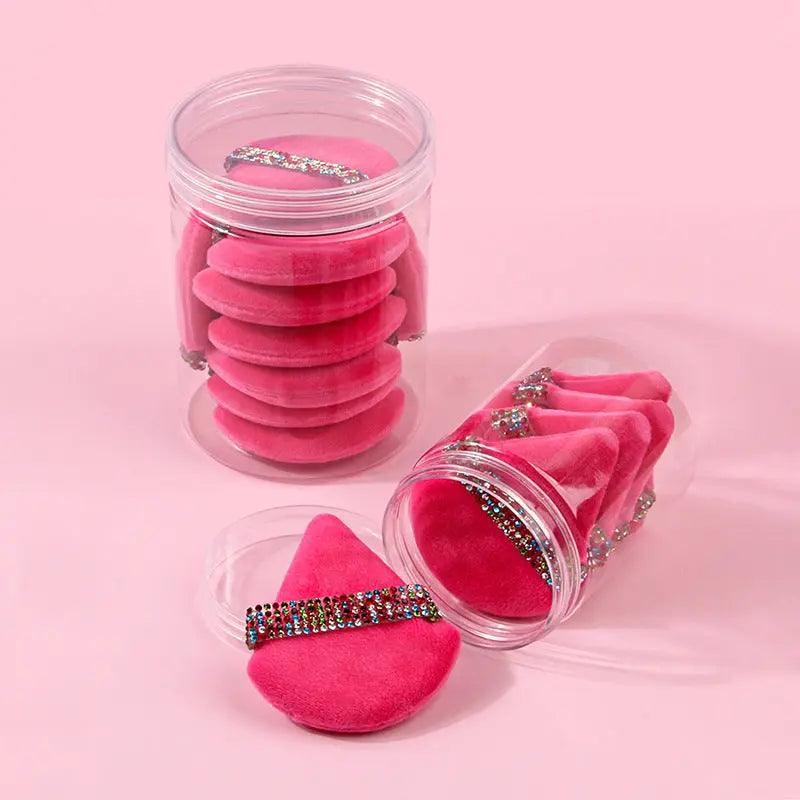 Mariam's Collection Mariam's Collection MMU027 Soft Triangle Powder Puffs for Face Powder — Mariam's Collection branding close-up