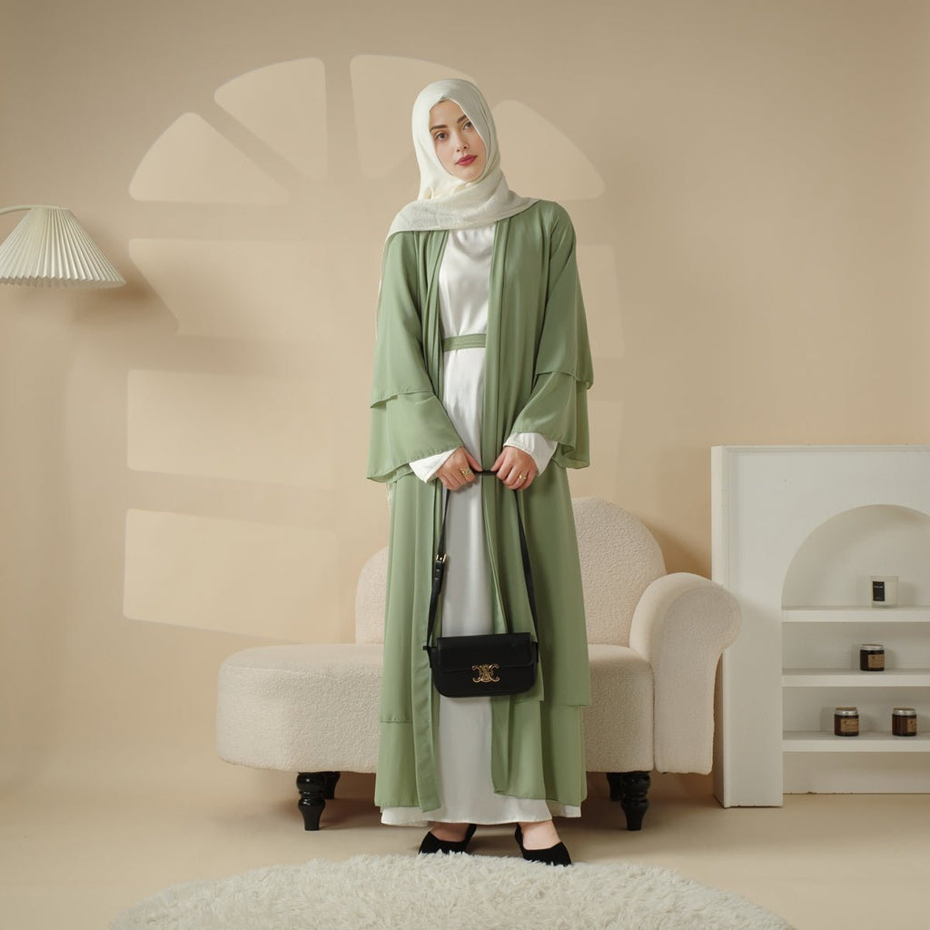 Mariam's Collection Mariam's Collection Stylish Chiffon Muslim Set Abaya (MOA008) — detail shot 8