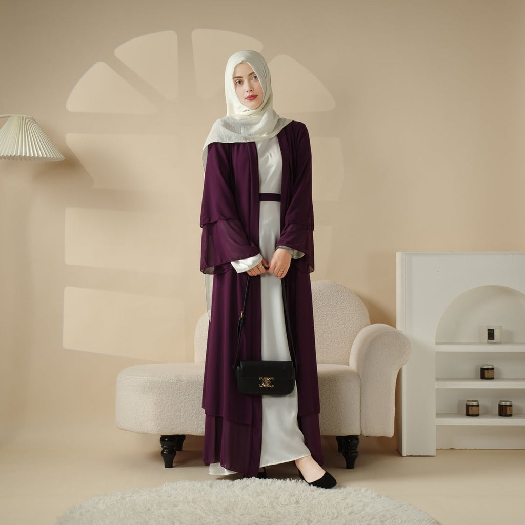 Mariam's Collection Mariam's Collection Stylish Chiffon Muslim Set Abaya (MOA008) — main product shot