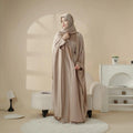 Mariam's Collection 5-Piece Set Butterfly Abaya With Niqab, Loose Full Cover Satin Abaya (MOA019) — detail shot 9