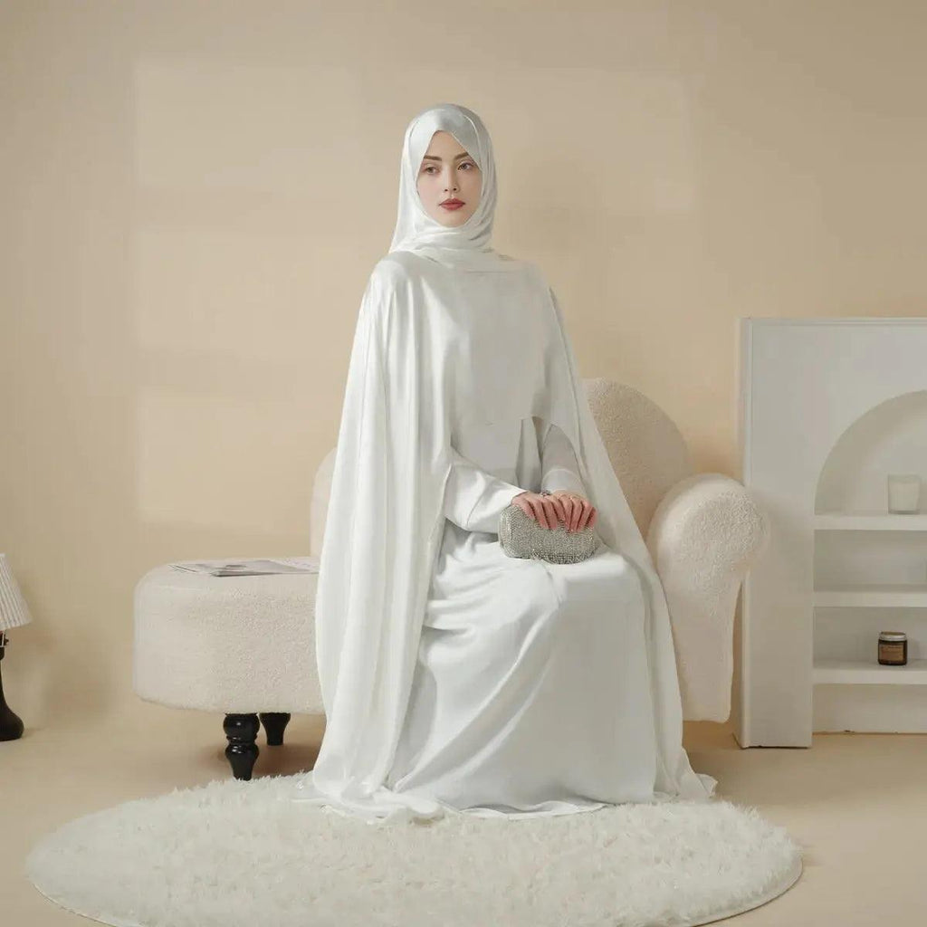Mariam's Collection Luxury Wedding Abaya 3-Piece Bridal Abaya Set (MOA044) — Mariam's Collection branding close-up