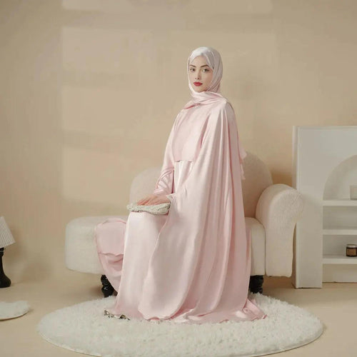 Luxury Wedding Abaya 3-Piece Bridal Abaya Set (MOA044)