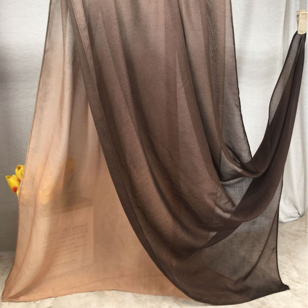 Mariam's Collection Modal Gradient Soft Hijab | Color Transition Hijab with Natural Flow (MH162) — construction detail