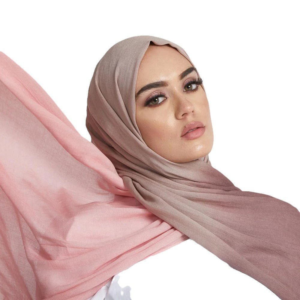 Mariam's Collection Modal Gradient Soft Hijab | Color Transition Hijab with Natural Flow (MH162) — lifestyle worn / used context