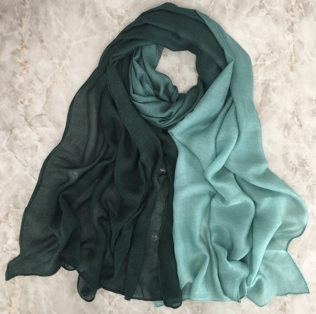 Mariam's Collection Modal Gradient Soft Hijab | Color Transition Hijab with Natural Flow (MH162) — detail shot 10