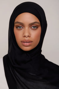 Modal Hijab - Black Veiled 