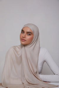 Modal Hijab - Light Sand Veiled 