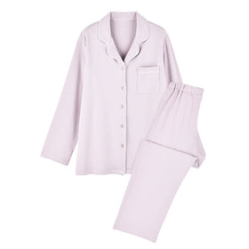 Modal Mixed Cotton Knitted Pajamas Couple Loungewear Set Soft and Smooth (MS085)
