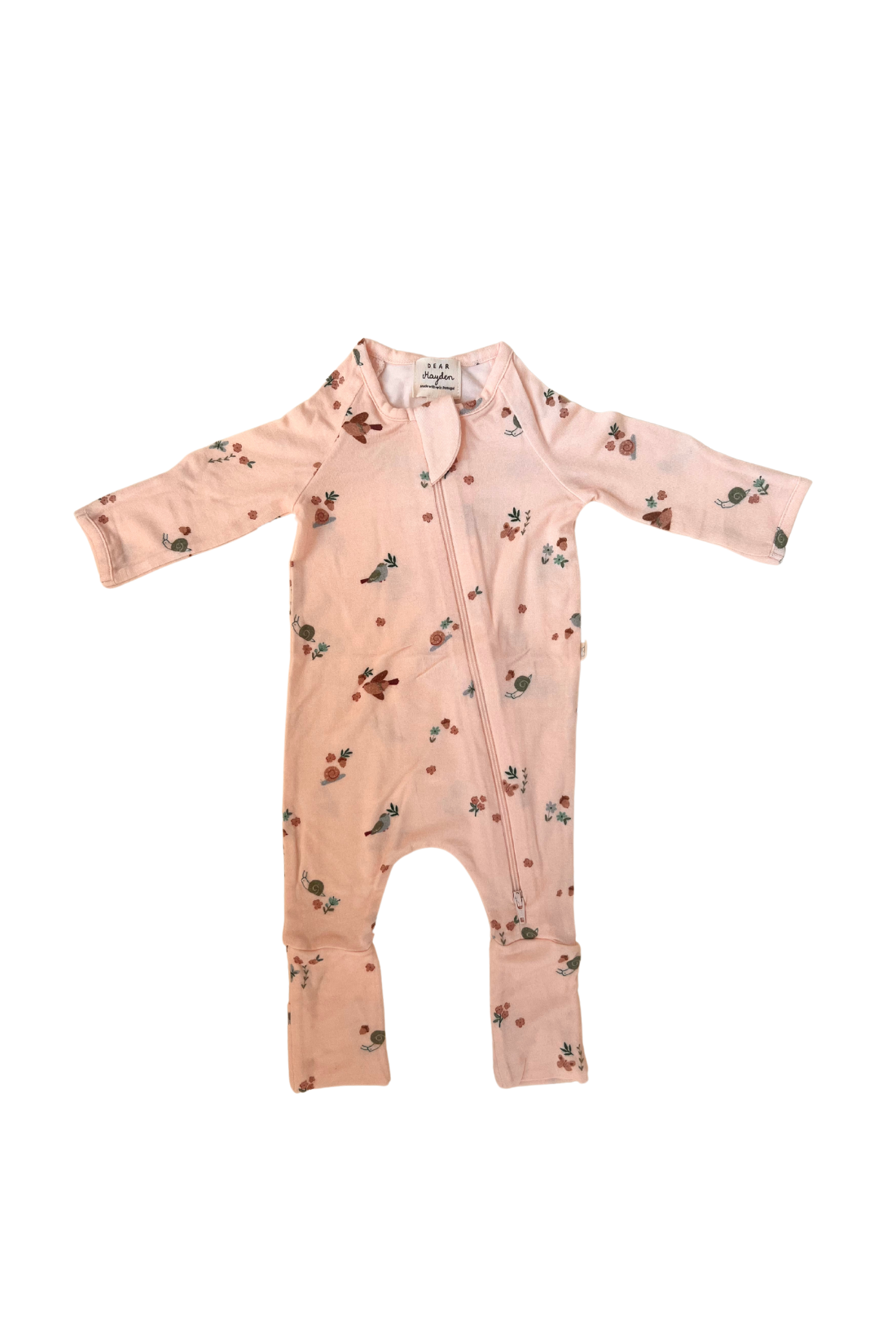 Dear Hayden Modal Convertible Footy Pajamas in Birds