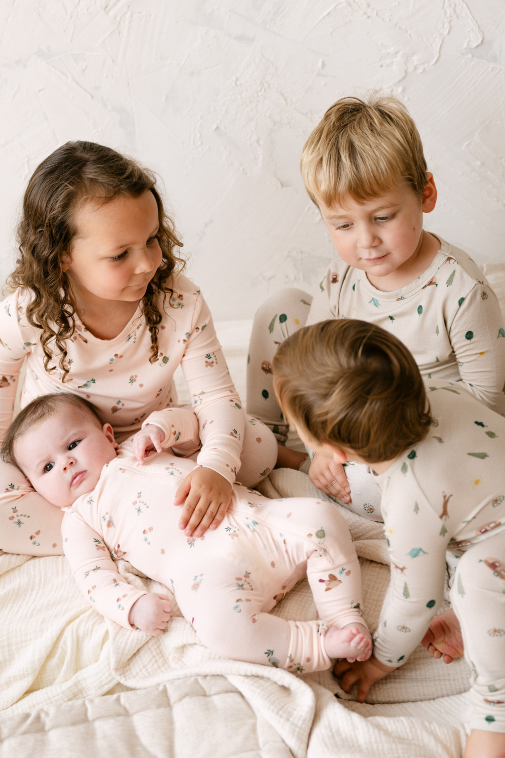 Dear Hayden Dear Hayden Modal Convertible Footy Pajamas in Birds — lifestyle context