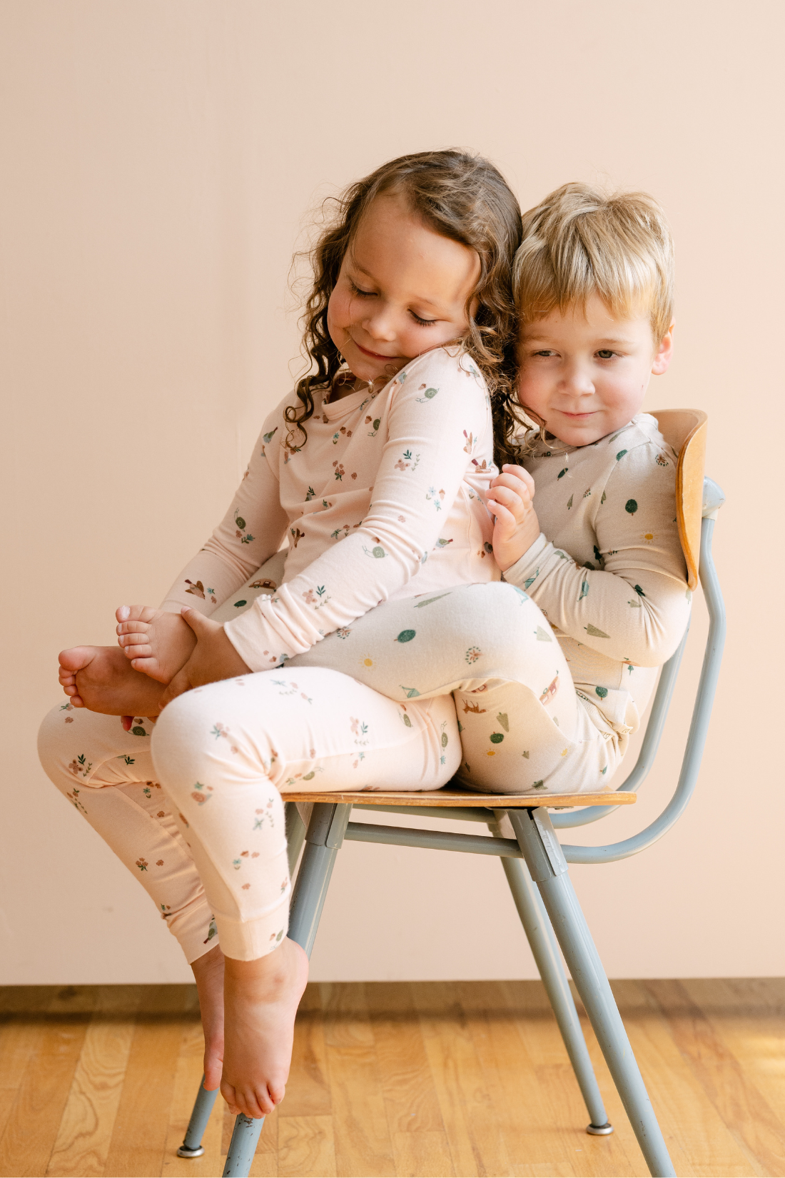 Dear Hayden Toddler Modal Pajama Set in Birds — main product shot