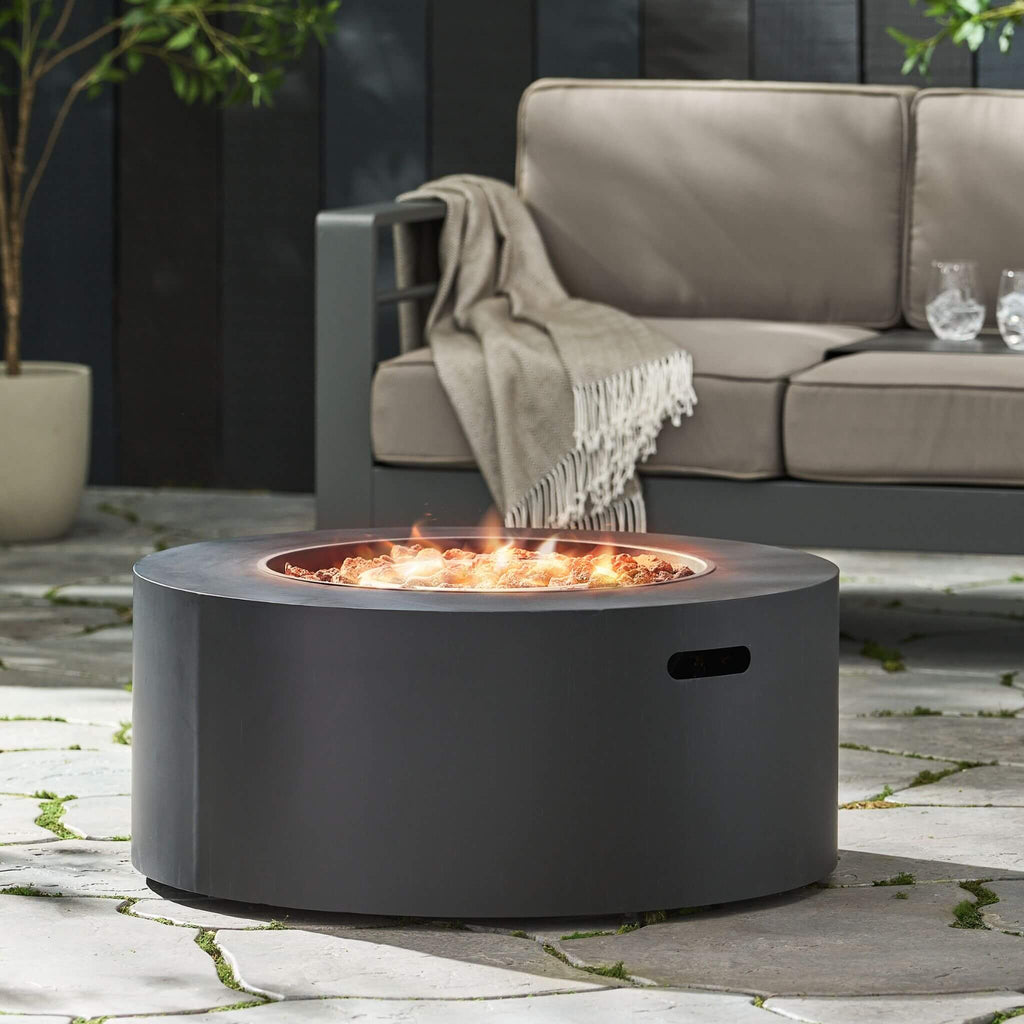 Alora Modern 32-Inch 40K BTU Round Iron Propane Fire Pit (SAK29102) – SAKSBY WHOLESALE, view 8