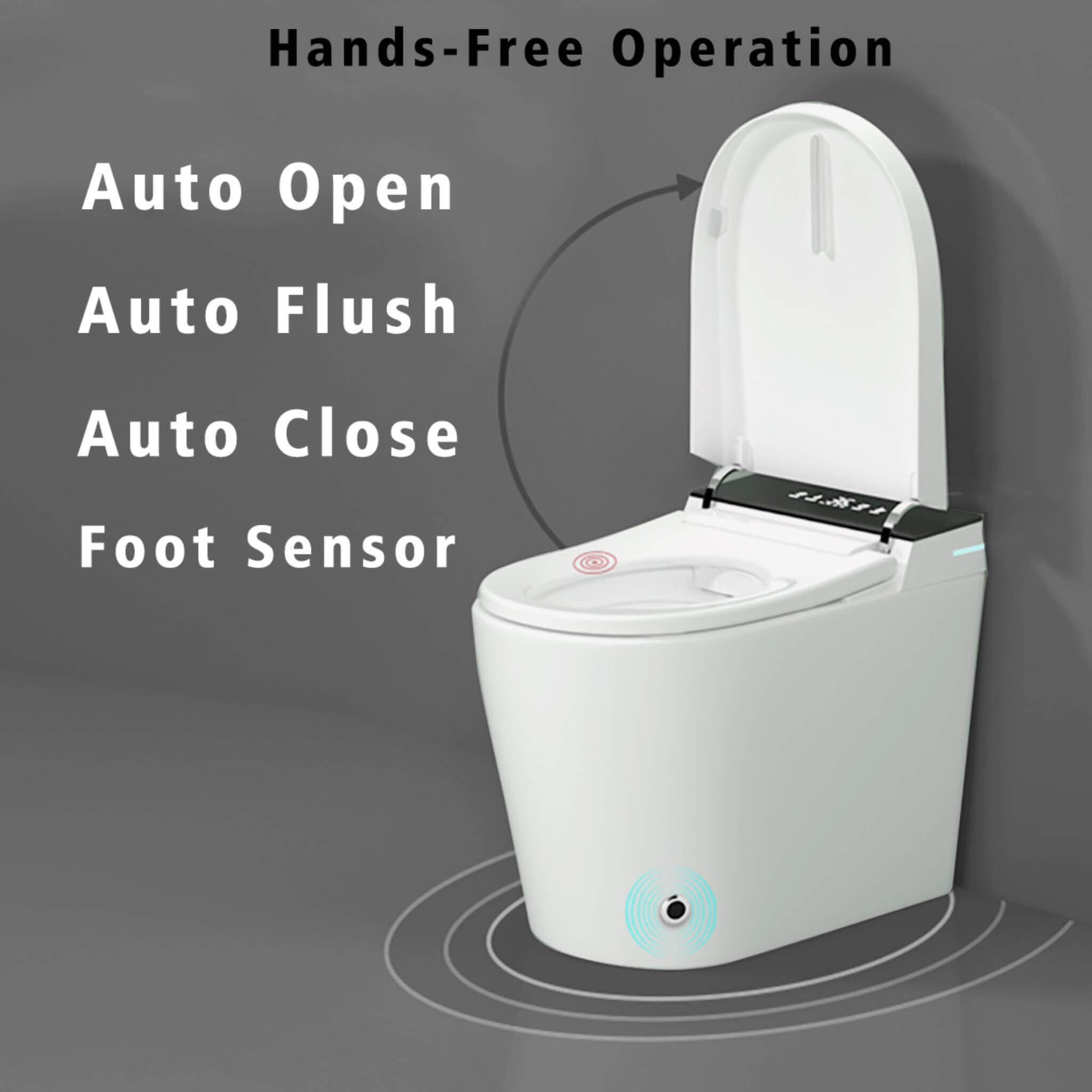 Nuvia Modern Compact Smart Tankless Toilet With Bidet, Auto Open, Auto Flush, Heated Seat And Air Dryer (SAK51990) – SAKSBY W